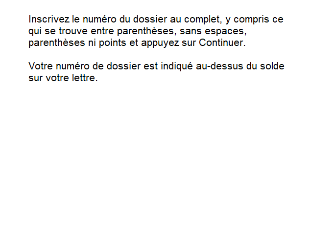 Image d’une facture avec le numéro de compte situé dans la partie supérieure gauche.